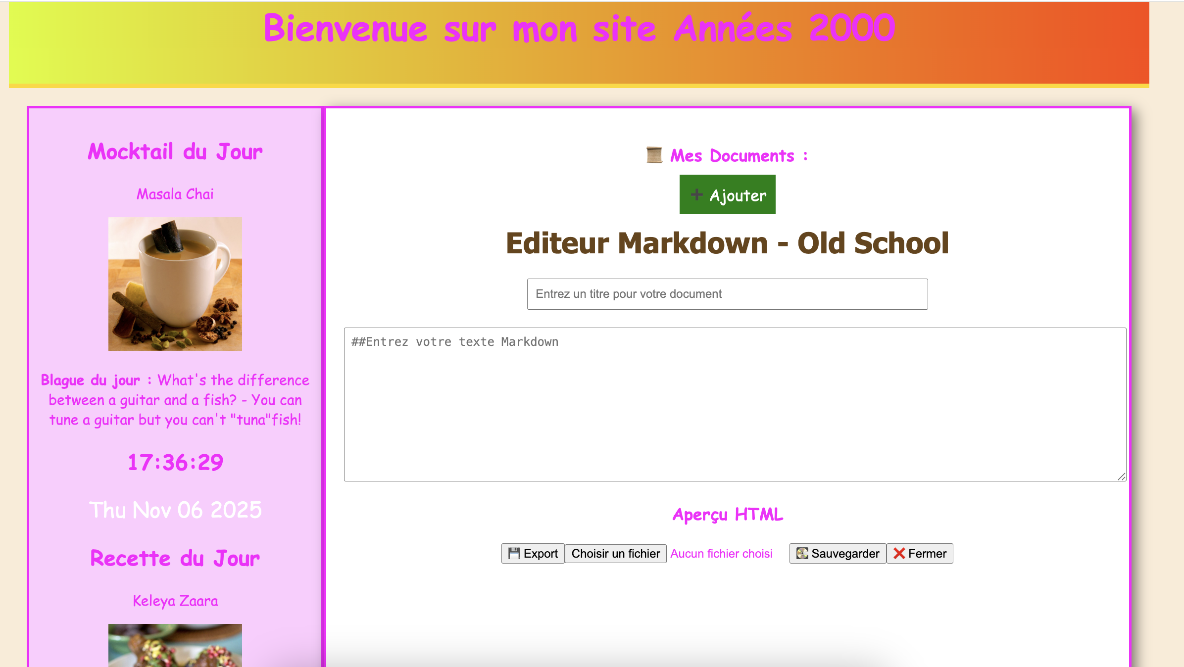 aperçu Markdown 2000